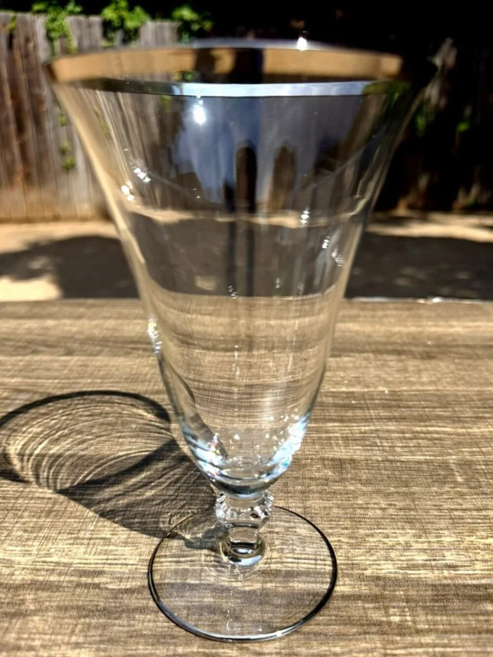 MCM Thick Platinum Rim Vintage 6 5/8
